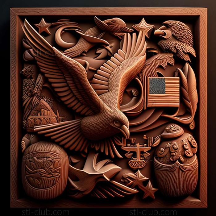 3D мадэль США (STL)